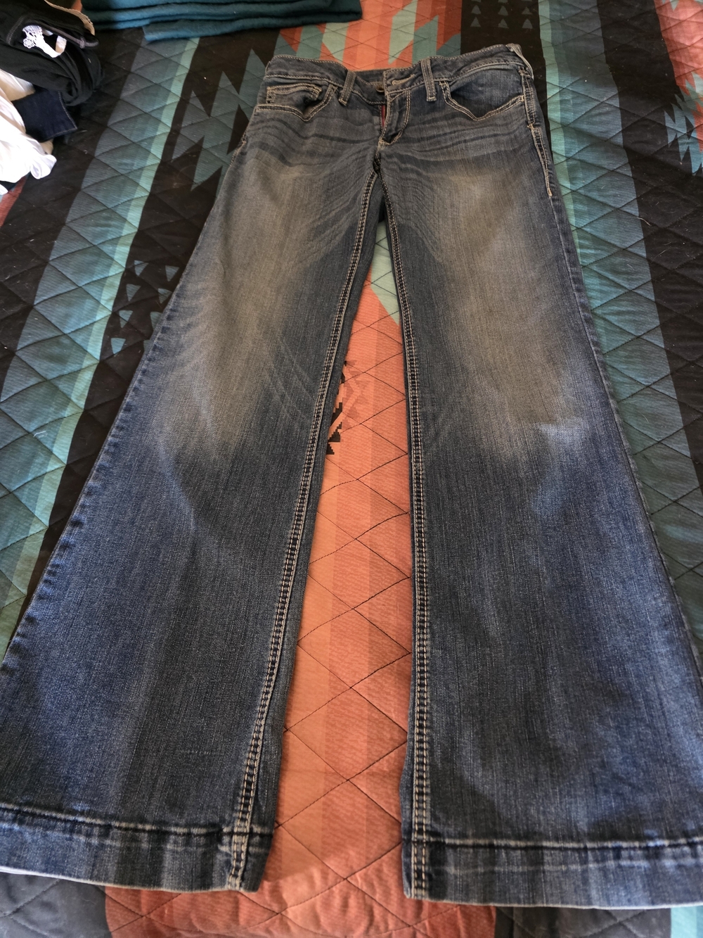 Ariat Women's Wide-Leg Trouser Jeans in Medium Blue Wash